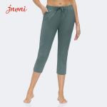 High Waist Lulu Yoga Jogger Pants 250gsm Yoga Capri Leggings With Pocket