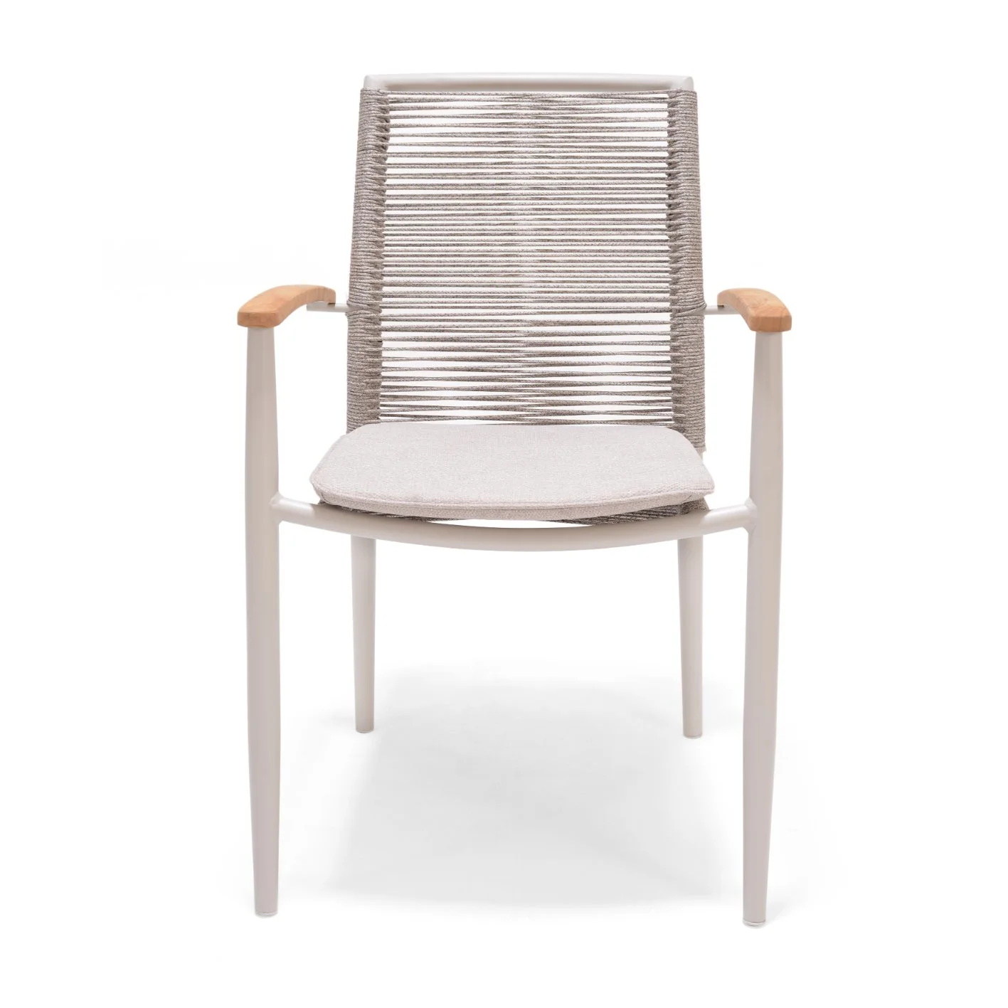 Enjoy Al Fresco Meals with AJUNION Luxury Aluminum Garden Set and Rope Weave Armchair