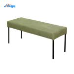 Modern Design Green Fabric Bench No Overturning With Metal Base Dc-7555