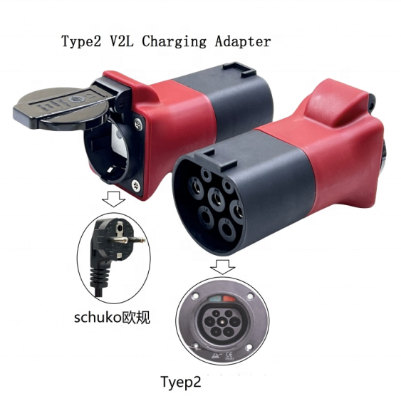 AOTAI EV Charger Connector Type 2 to Schuko Adapter for BYD Xiao Peng Car 220-240V 16A