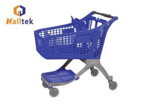 China Plastic Wire Supermarket Shopping Trolley With 4 TPR Wheels factory