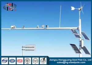 China Solar / Wind Power Traffic CCTV Camera Pole Hot Roll Steel Q235 factory