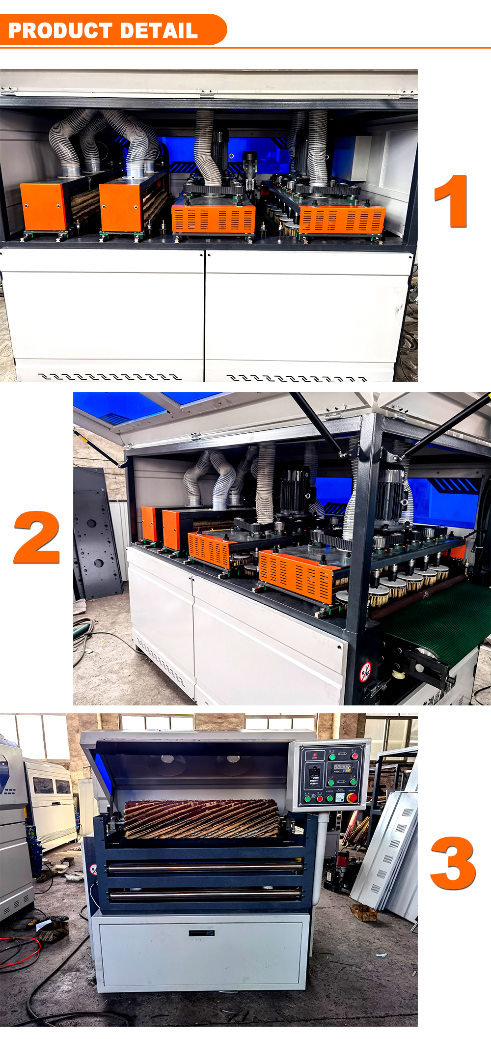 1300mm Wood Brush Sanding Machine for Automatic Polishing of Kitchen Cabinet Doors