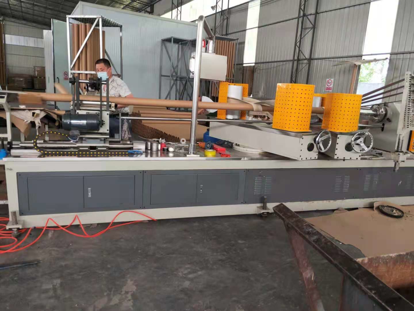 China Automatic 3layer 25m/Min Spiral Paper Tube Winding Machine factory