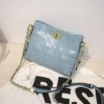 19cm 6cm Chain Strap Bags Cowhide Diamond Shoulder Bag