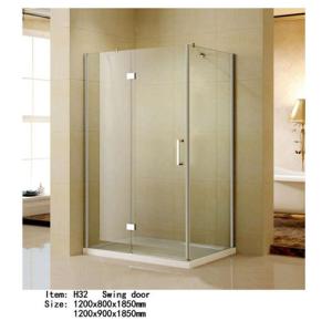 China Rectangle Folding Frameless Glass Shower Enclosures With Stainless Steel Hinges Fixed factory