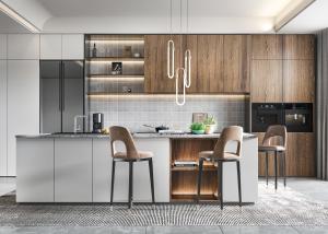China Foshan Factory Matt White Kitchen Cabinet Customized factory