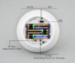 Bedroom 0.25w 81mm Motion Sensor Indoor Wall Light Rotating Magnetic Suction