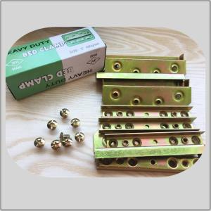 China High Durability Screw Hook Hinge Yellow Zinc Color 480g Corner Brackets 8screws factory