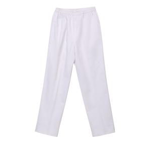 China Polyester65% Cotton35% Elastic Waist White Chef Pants factory