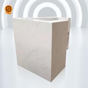 China Stick Seamless Solid Surface Reception Counter ISO9001 Repairable factory