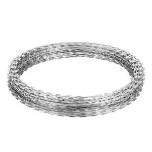 China Anti-climb BTO 22 Hot Dipped Galvanized Razor Barbed Wire Anti-rust Iron Razor Barbed Wire Best Price factory