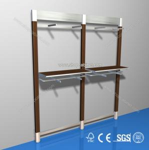 China customized freestanding wooden display unit/ shoe shelf/clothes factory