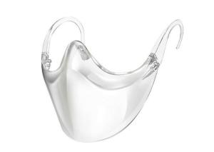 China 24x19cm Anti Saliva Transparent Open Mouth Shield Polycarbonate Guard factory