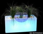 Double Walls Plastic LED Flower Pot Molds Made By Aluminum Rotational Molds