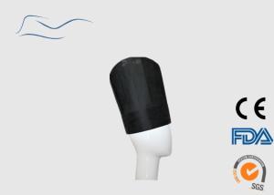 China Non Woven Disposable Chef Caps , Black Kitchen Head Cap Pleated Style factory