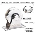 Wall-Mounted Ceiling Lift Pulley Stainless Steel V-grooved Roller Pulley