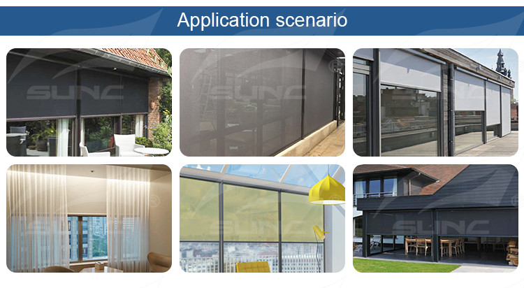 Customized Size Zip Track Blinds Waterprof Roller Shades Aluminium Alloy