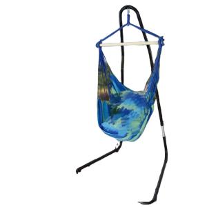 China Customizable Outdoor Furniture Adjustable Heavy Duty Hammock Chair Steel Stand L Shape factory