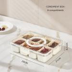 Plastic 8-divided Lunch Box Storage Box Insurance Container Box Refrigerator