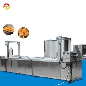 China 500L Capacity Stainless Steel Belt Conveyor Automatic Continuous Fryer for Meat Snacks factory