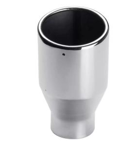 China Muffler tips, D1001,ss304 Mirror polished, Angle cut,Rolled edge, universal application,2.5&quot; inlet,4&quot; loutlet factory