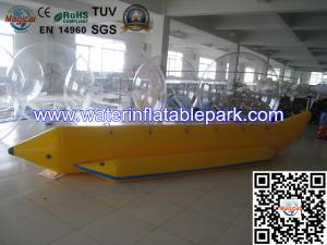 China Fire resistance Yellow Banana Fishing Boats For Commercial Rental factory