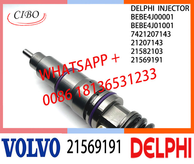 Fuel Diesel Injector 21569191 BEBE4J00001 BEBE4J01001 21207143 21582103 7421207143 E3.18 for VOL MD11 EURO 5 HIGH POWE