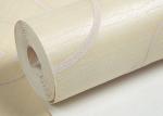Beige Floral Contemporary Wall Coverings for TV Background , Modern Office