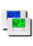 Blue / Green LCD Screen HVAC Thermostat Square Shape Contemporary Design