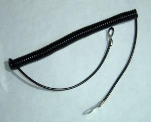 China 20cm length black 2.5mm coil dia hot selling safe spring flexible coil lanyard cable factory