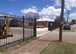 Black powder coated spear top galvanised tubular metal fence