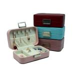 Lightweight Mini Portable Travel Jewelry Box With Handle Many Compartments