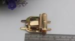 Good plating hardware light gold zinc alloy bag push press locks