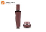 High End Round Cosmetic Bottles , Airless Pump Container Bottle Non Leak