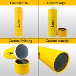 Handmade CMYK Cardboard Paper Cylinder Tube Box Packaging For Socks And