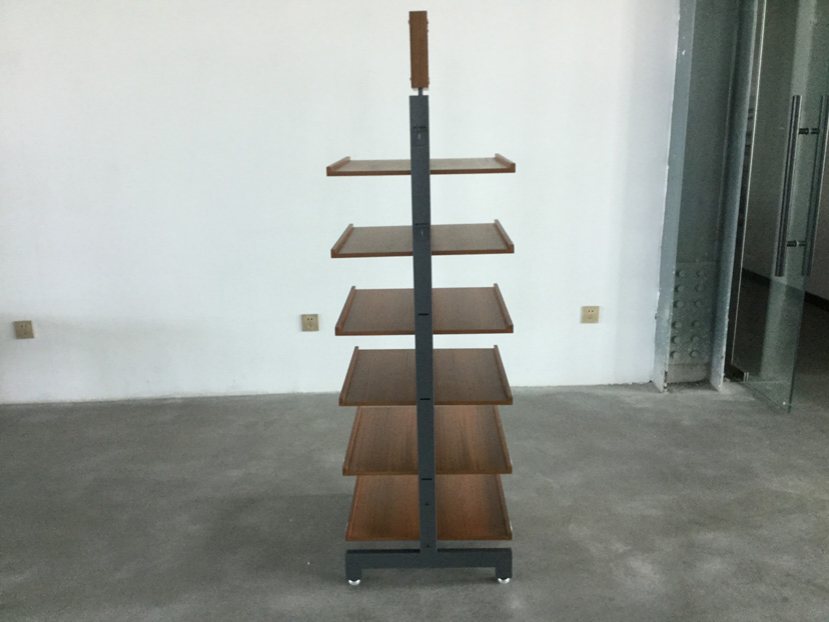 Metal-wood combined freedstanding hat rack