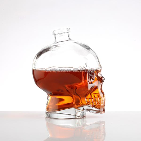 Good 500ml 700ml Luxury Skull Head Shape Rum Tequila Whisky Gin Liquor Glass