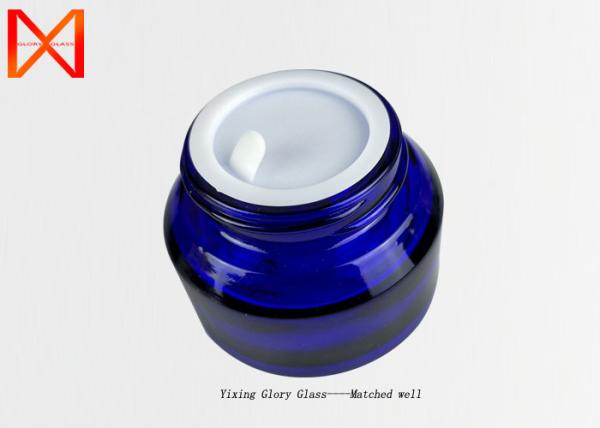 Highly Polished Glass Makeup Jars Corrosion Resistance Sturdy Material Wear