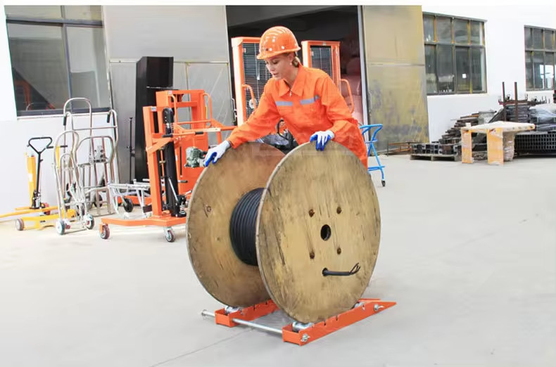 Fiber Tray Cable Roller Fiber Pay-off Rack Optical Cable Holder Pay-off Reel Wire Tray