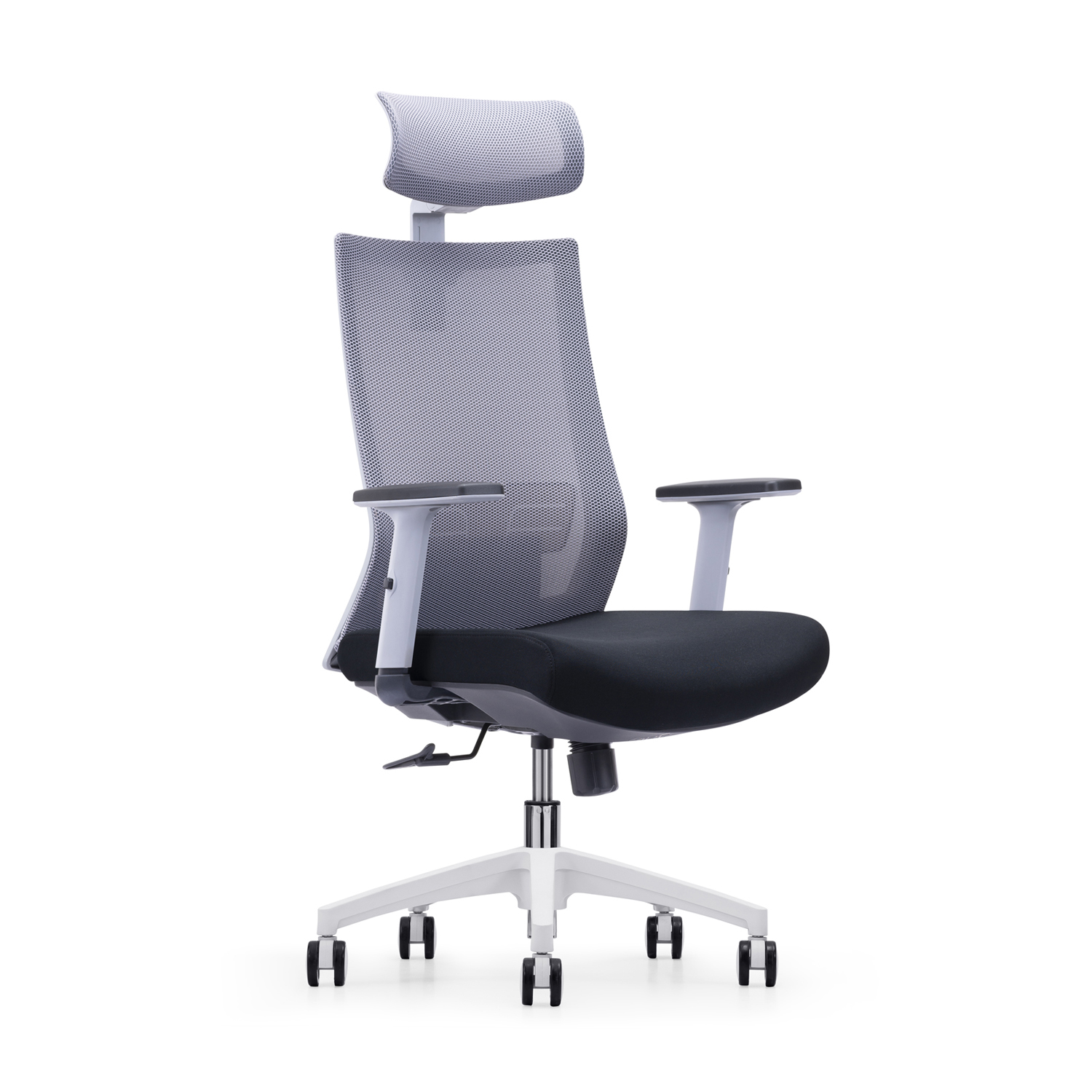 Backrest Adjustable M890A Gray Mesh Office Executive Chair 2D Armrest BIFMA Standard