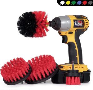 China 4pcs Nylon PP Drill Cleaning Brush Set Wheel Cleaning Brush factory