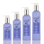 Purple Cylinder Round Cosmetic Lotion Bottle 150ml 250ml 300ml PUMP SPRAYER