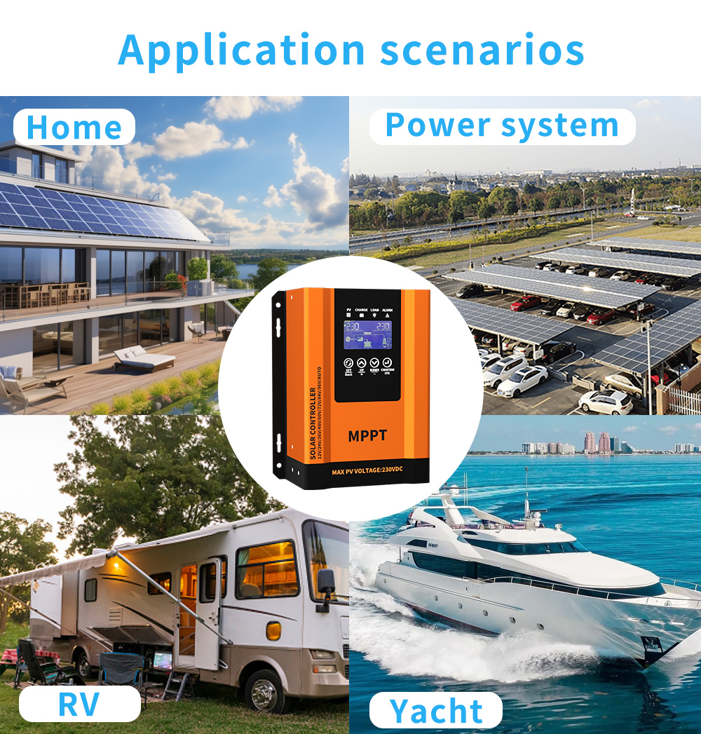 IP21 MPPT Solar Controller 30A 40A 50A 60A 12V 24V 36V 48V 60V 72V 84V 96V