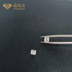 White Color Fancy Cut Lab Diamonds Square Cushion Brilliant For Ring