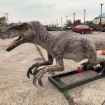Theme Park Realistic Animatronic Dinosaur Raptor With Movement And Sound