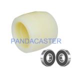PA Nylon Pallet Jack Wheels Rollers 80*70mm 600Kg White / Faint yellow