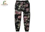 Quick Dry Womens Sports Leggings With Sublimation Printing Flower Design