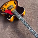 Hollow body JAZZ L5 electric guitar yellow maple top Jazz guitar, double F hole
