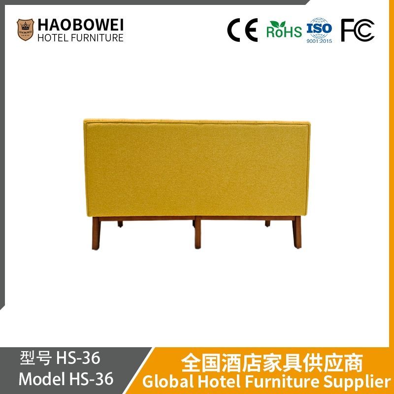 Foshan Furniture. Modern Restaurant Furniture. Piano Key Fabric Sofa. Simple and Light Luxury Multi-Person Straight Row Sofa.